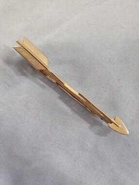 Vintage Hickok USA Gold Tone Arrow Tie Clip Adjustable Extension
